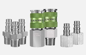 FLEXZILLA PRO HIGH FLOW AIR 1/4 NPT COUPLER & PLUG KIT 7pc